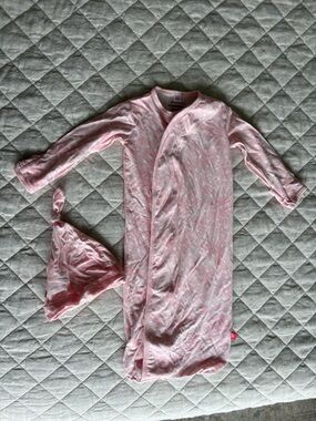 Magnetic Me Pink Floral Sleepsack with Knot Hat